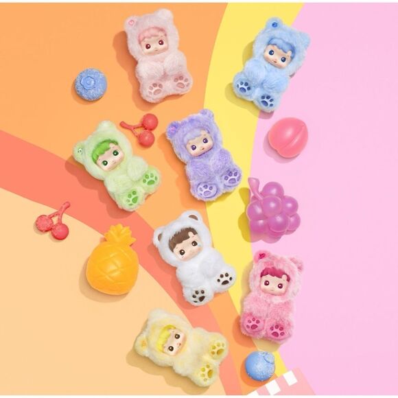 POP MART HACIPUPU Gummy Bear Series-Vinyl Plush Pendant Blind Box, Whole Set - Picture 9 of 9